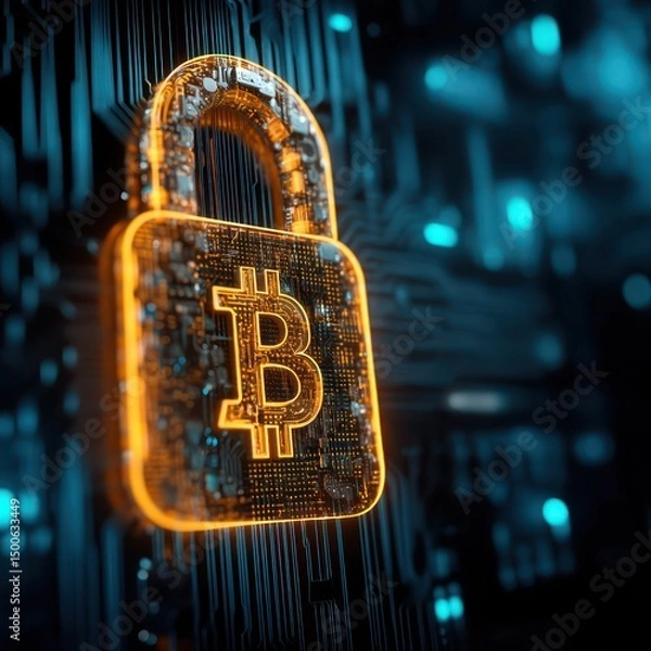 Obraz Cryptocurrency and blockchain features integrated into secure digital wallet solutions.