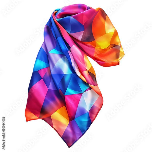 Fototapeta Contemporary Cooling Wrap with a Vibrant Digital Ab Isolated on Transparent Background