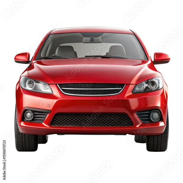 Fototapeta red car front view