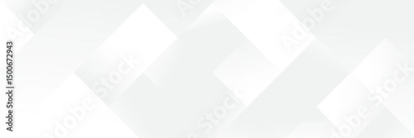 Fototapeta Abstract pattern white geometric banner design background.
