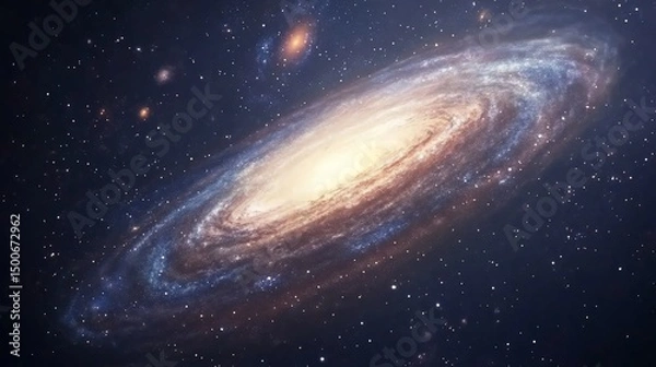 Fototapeta Spiral galaxy in deep space