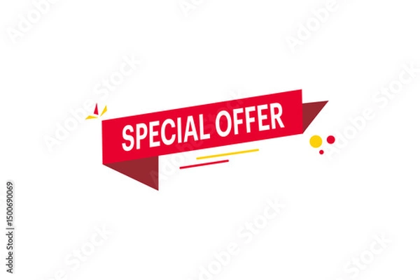 Obraz Special offer, limited offer, discount tag, Exclusive offer sales banner tag, price tag vector format, Marketing deal sale tag,  Mega sale offer, vector in eps 10.