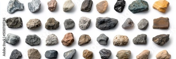 Fototapeta Assorted rocks of various colors and textures