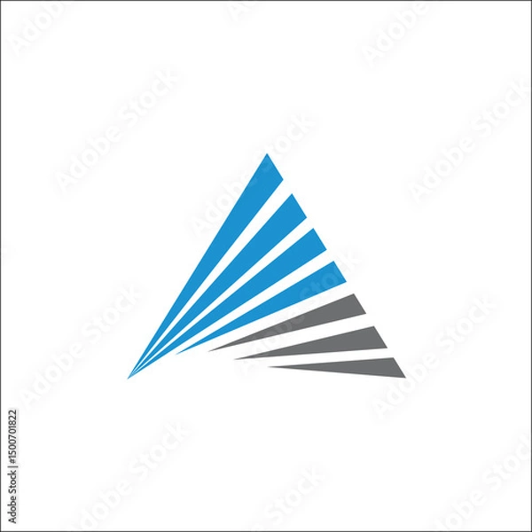 Obraz triangle logo vector abstract A initials line template