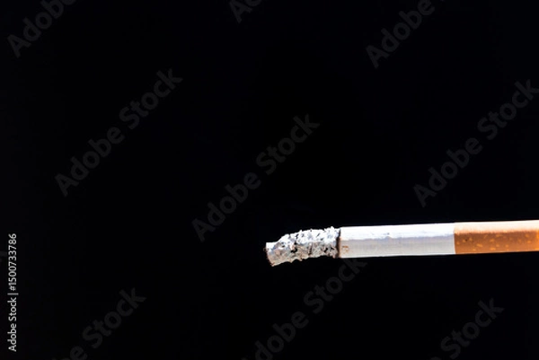Obraz Burning cigarette with smoke and concept of cigarettes 