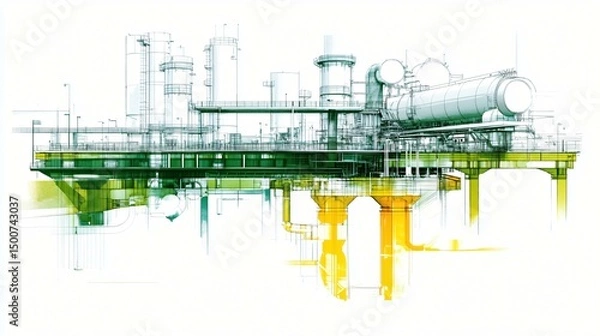 Obraz A transparent underground view illustrating integrated waste-to-energy digesters beneath parks, feeding heat to adjacent district heating risers and cooling channels