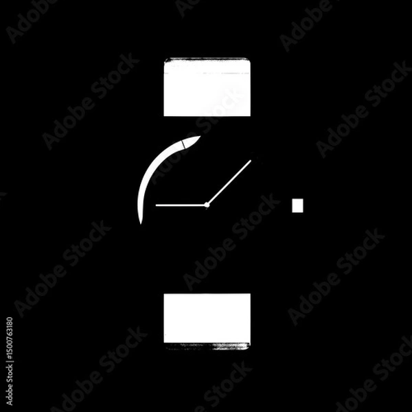 Obraz Flat - style vector icon of a watch in a simple and minimalist style, adding a touch of modernity to any design project.