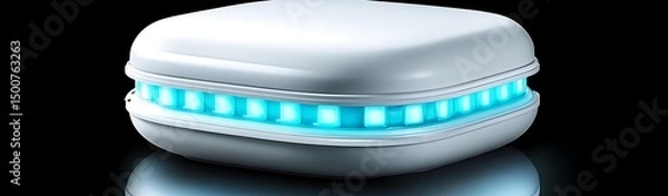 Obraz LED device, blue light, dark background, tech