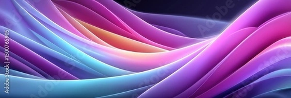 Fototapeta Abstract colorful wave - like patterns