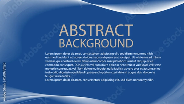 Obraz abstract vector background bg blue white gradient dots pattern curve lines