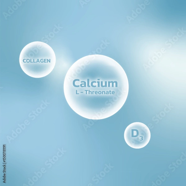 Obraz abstract blue background with bubbles