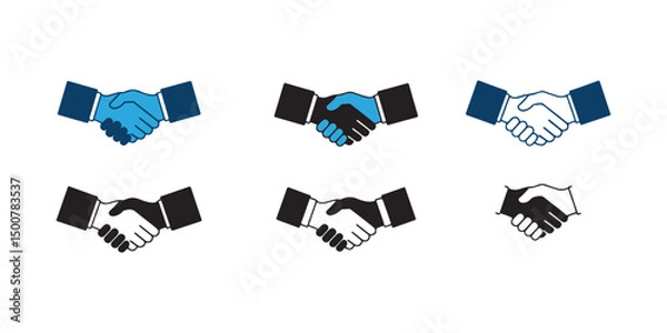 Fototapeta Diverse Business Handshakes Icons for Design