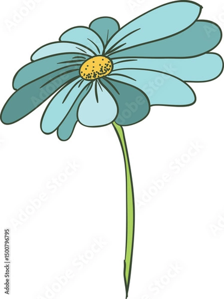 Obraz sketch drawing illustration vector design of a flower stalk