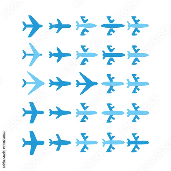 Fototapeta Illustration Vector graphic of plane icon. Fit for traffic, public, passenger etc. airplane icon.Illustration Vector graphic of Plane Formation icon template.gmail send icon airplane.icon a5 airplane.