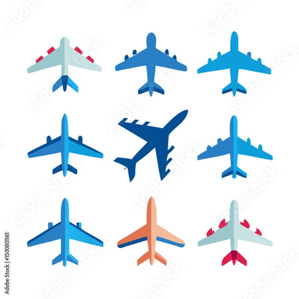 Fototapeta Illustration Vector graphic of plane icon. Fit for traffic, public, passenger etc. airplane icon.Illustration Vector graphic of Plane Formation icon template.gmail send icon airplane.icon a5 airplane.