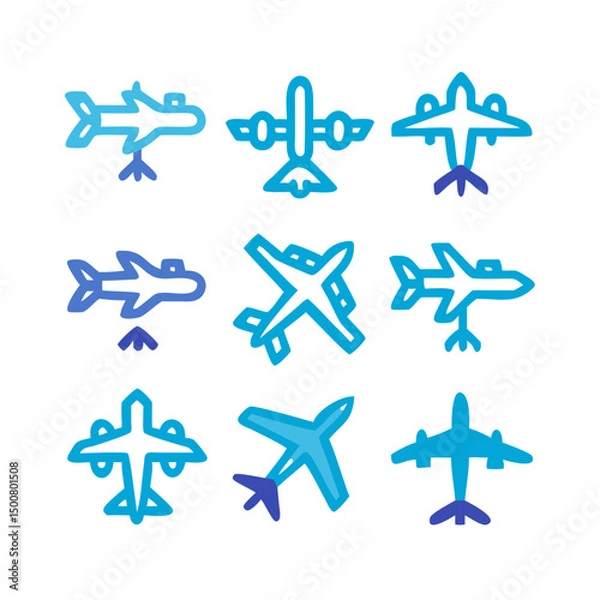 Fototapeta Illustration Vector graphic of plane icon. Fit for traffic, public, passenger etc. airplane icon.Illustration Vector graphic of Plane Formation icon template.gmail send icon airplane.icon a5 airplane.
