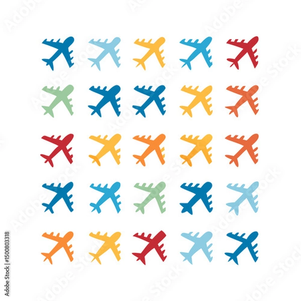 Fototapeta Illustration Vector graphic of plane icon. Fit for traffic, public, passenger etc. airplane icon.Illustration Vector graphic of Plane Formation icon template.gmail send icon airplane.icon a5 airplane.