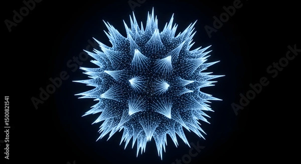 Fototapeta abstract 3d shape made of little needles