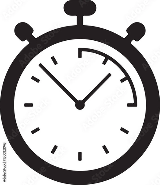 Fototapeta vector clock icon isloated on a white background