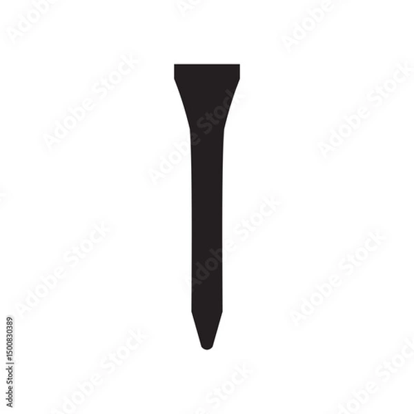 Obraz Golf tee silhouette icon vector flat design.
