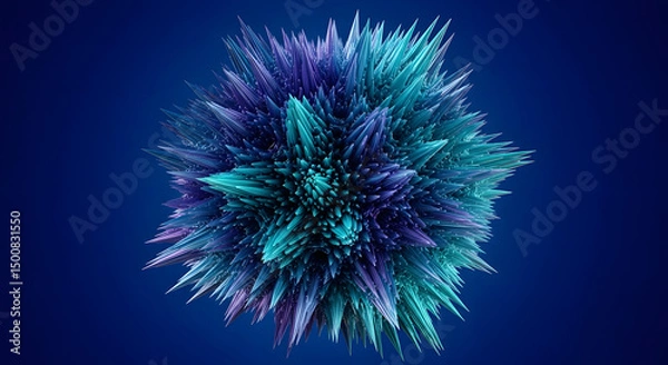 Fototapeta abstract 3d shape made of little needles