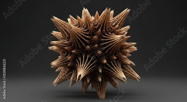 Fototapeta abstract 3d shape made of little needles