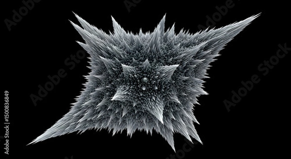 Fototapeta abstract 3d shape made of little needles