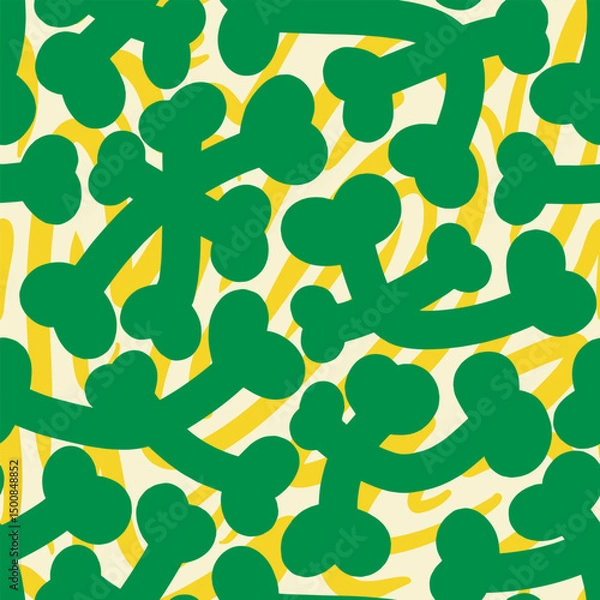 Fototapeta Seamless bone pattern for wrapping paper, fabric, textile design. Bones for dogs and background.