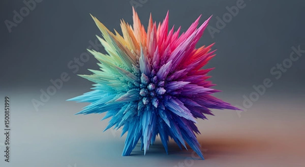 Fototapeta abstract 3d shape made of little needles