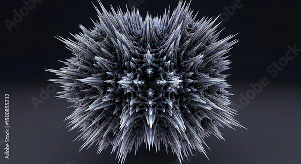 Fototapeta abstract 3d shape made of little needles