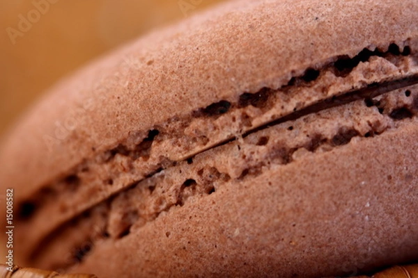 Obraz Close up de macaron au chocolat