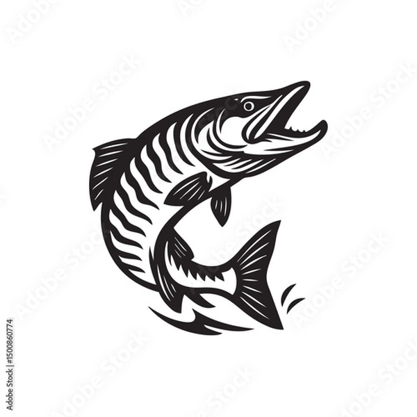 Obraz muskellunge fish vector