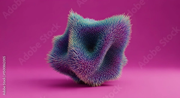 Fototapeta abstract 3d shape made of little needles