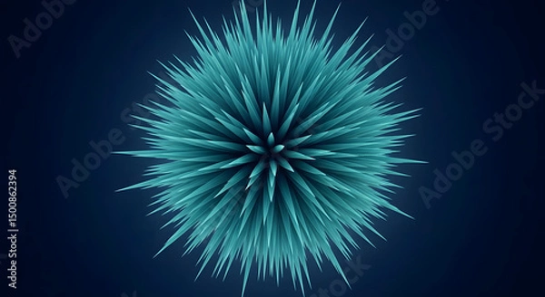 Fototapeta abstract 3d shape made of little needles