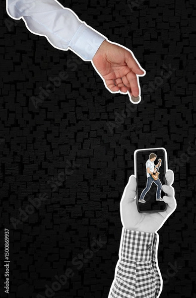 Fototapeta Digital Patronage: Supporting Online Creators. There is space for your text