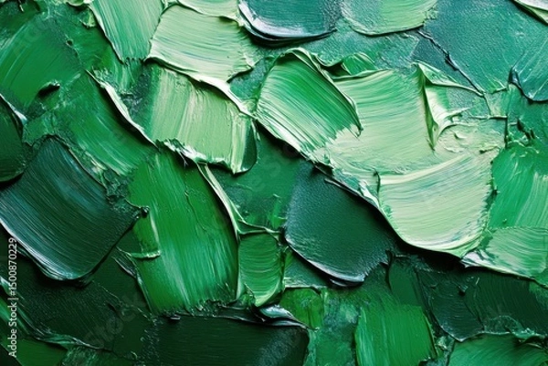 Fototapeta Paint Texture Green. Acrylic Brush Strokes with Abstract Artistic Background