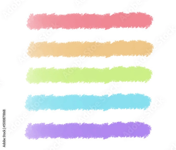 Fototapeta Colorful Line Heading Set