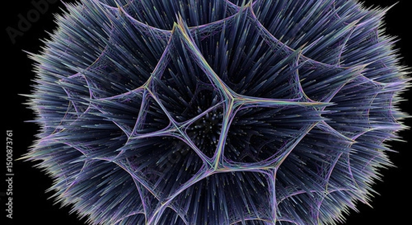 Fototapeta abstract 3d shape made of little needles