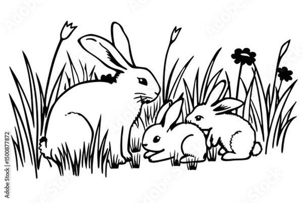 Obraz rabbit in grass