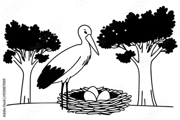 Obraz birds in the nest