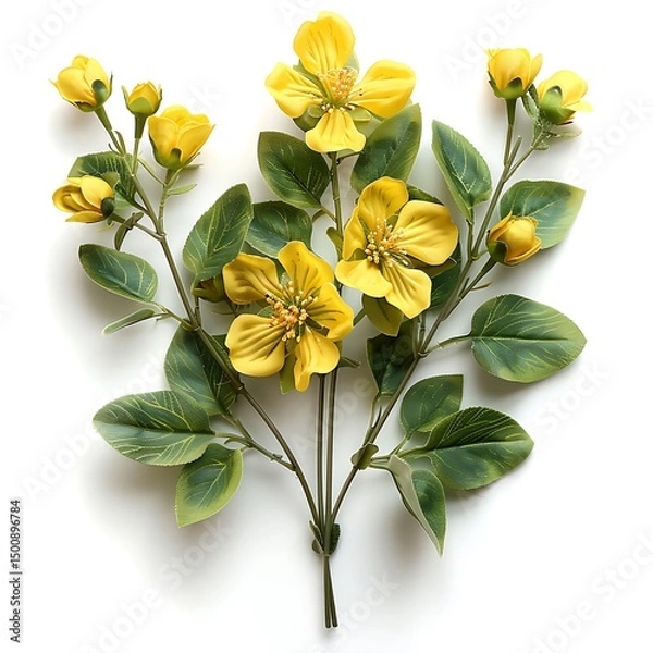 Obraz Rue Flower isolated on white background.