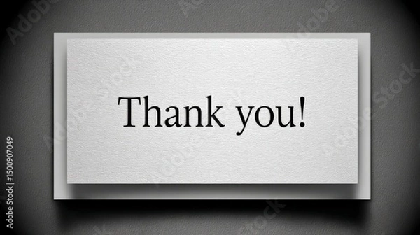 Obraz "Thank you!" displayed on a paper cut style background with intricate lace-like patterns, creating an elegant and heartfelt visual for gratitude-themed designs.