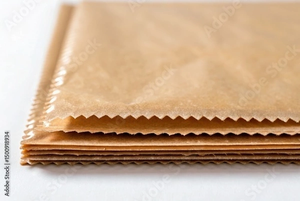 Fototapeta Layered biodegradable paper with wax coating