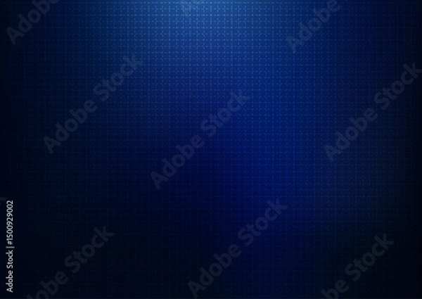 Fototapeta dark blue grid pattern background with gradient transition, abstract technology concept, futuristic digital design