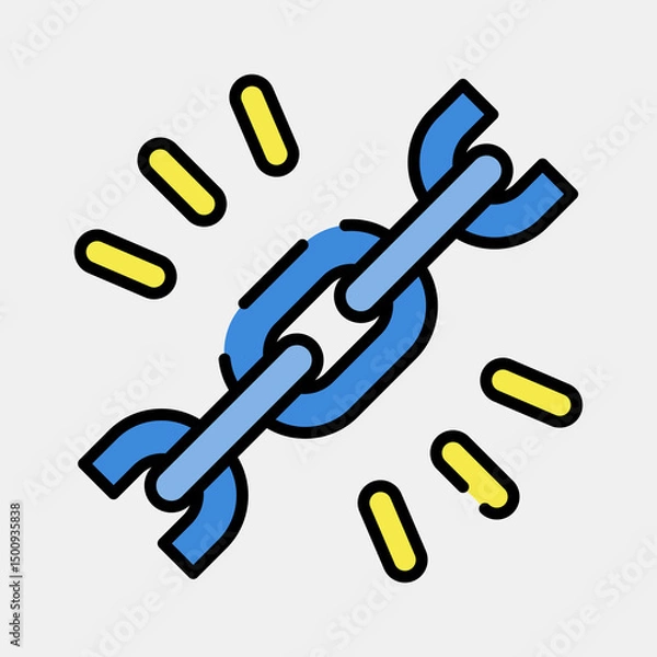 Fototapeta Icon url. Internet network elements. Icon in filled line style.
