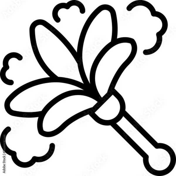 Fototapeta Feather duster icon