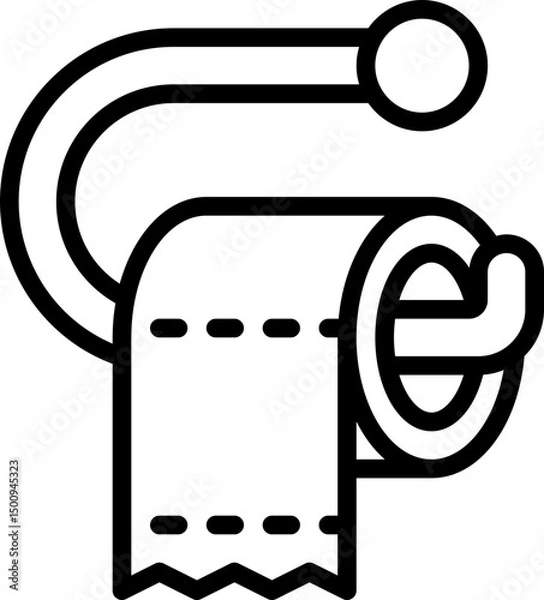 Fototapeta Toilet paper icon