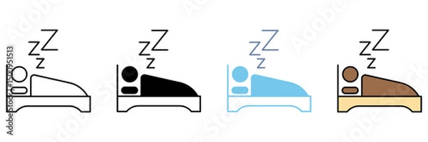 Fototapeta SLEEP concept line icon. Simple element illustration.