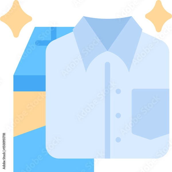 Fototapeta Cleaning clothes icon