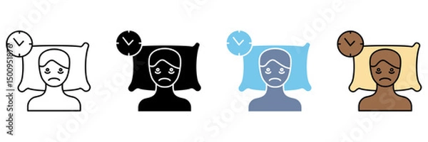 Fototapeta INSOMNIA concept line icon. Simple element illustration.